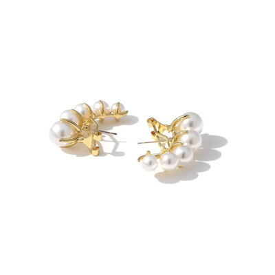 Imitation Pearls Stud Earrings - KADs 