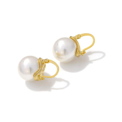 Pearl Ball Hoop Earrings - KADs 